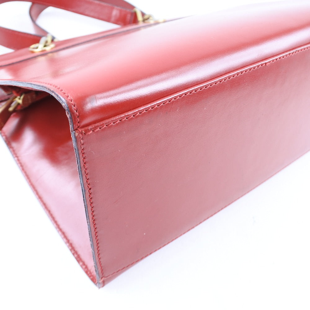 Celine Calfskin Handbag Red Used