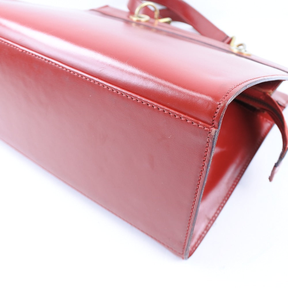 Celine Calfskin Handbag Red Used