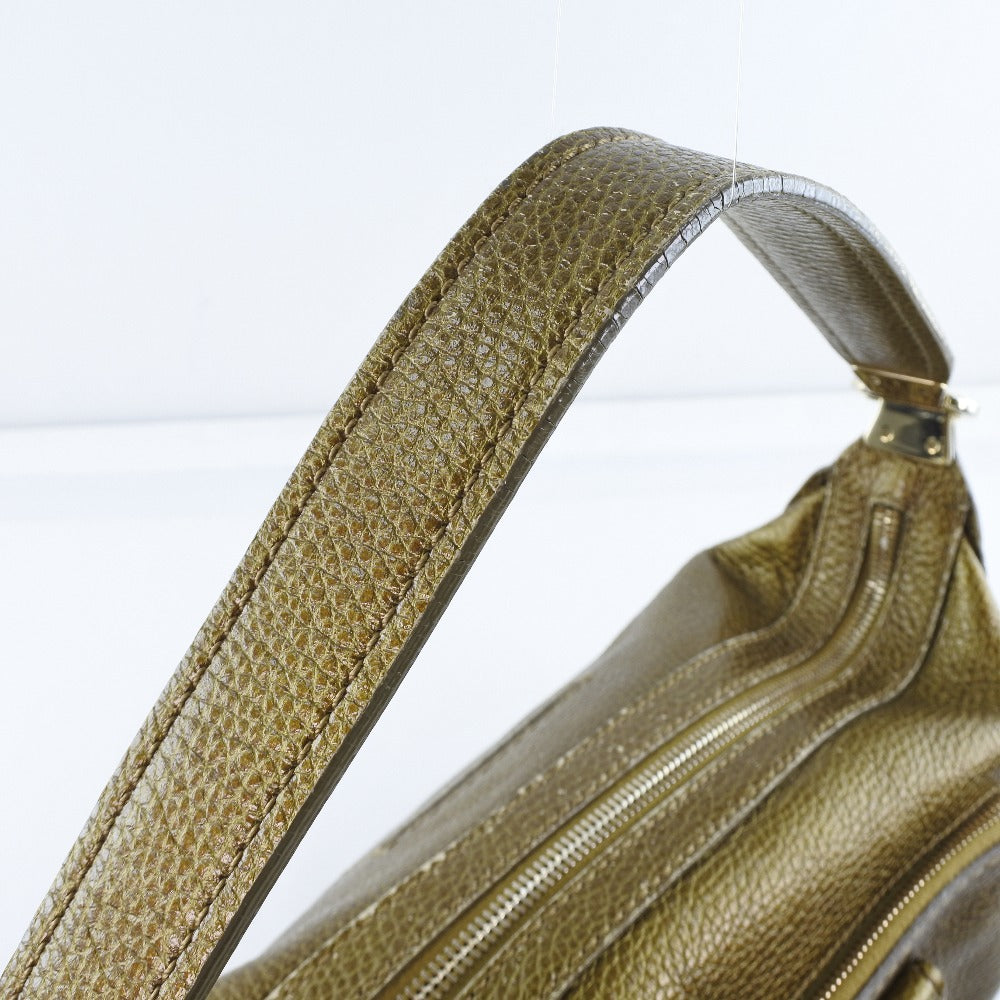 Tod's Calf Leather Handbag Gold Zipper