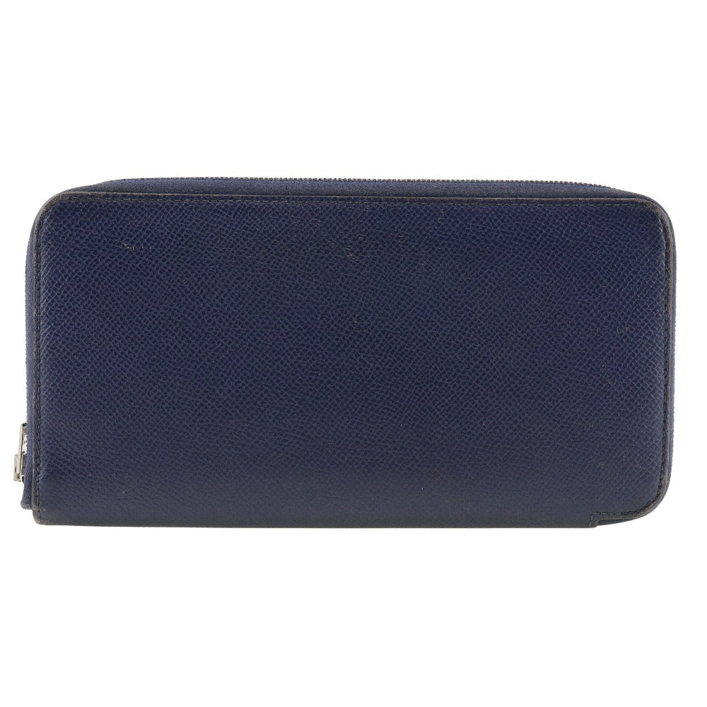 Hermes Azap Silk'in Long Wallet Blue