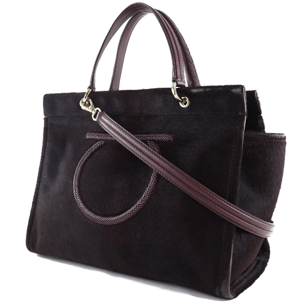 Gancini Leather Handbag EE-21 H237