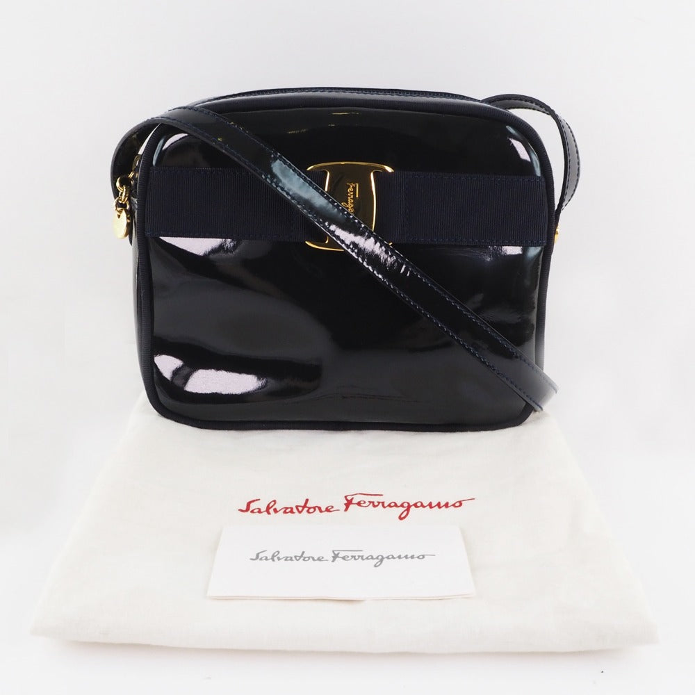 Salvatore Ferragamo Vara Patent Leather Shoulder Bag