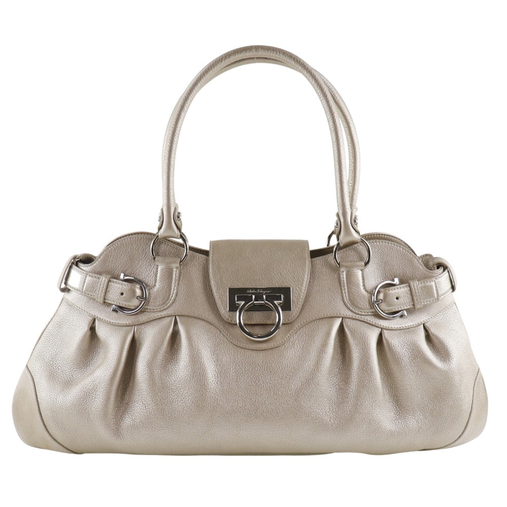 Salvatore Ferragamo Leather Handbag Gancini