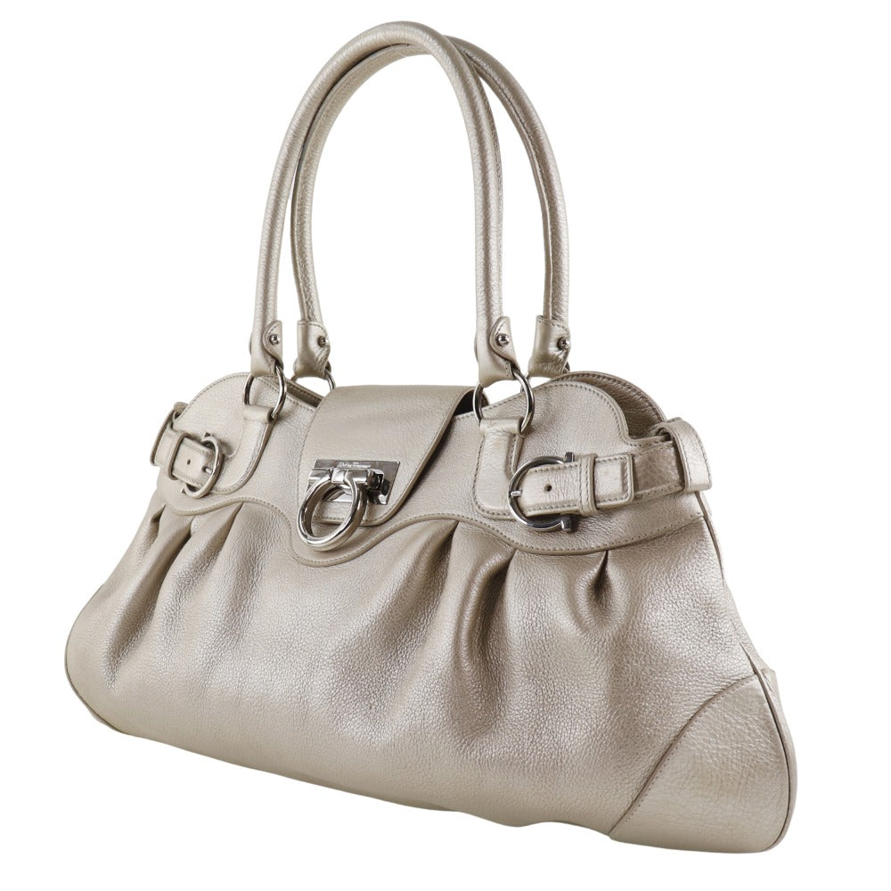 Salvatore Ferragamo Leather Handbag Gancini