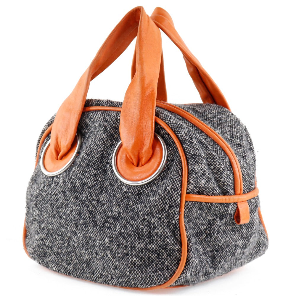 Leather Wool Handbag