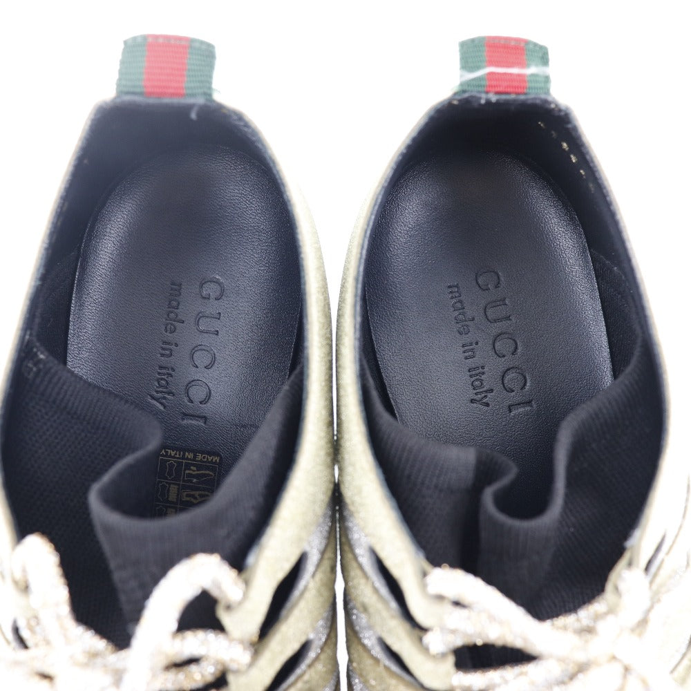 Gucci Glitter Cat Head Sneakers Gold