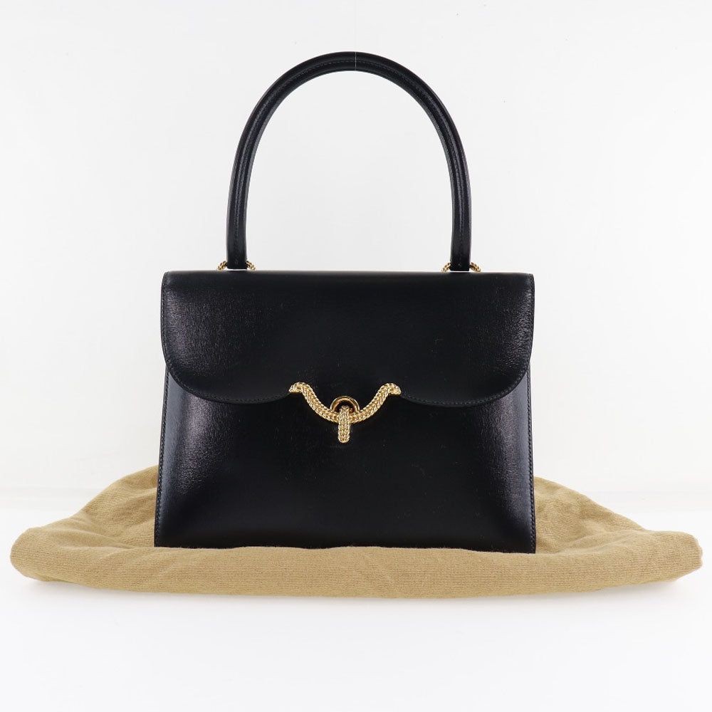 Hermes Vasco Handbag Box Calf Black