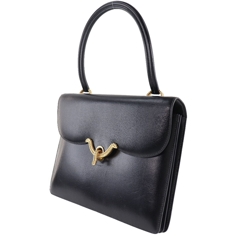 Hermes Vasco Handbag Box Calf Black