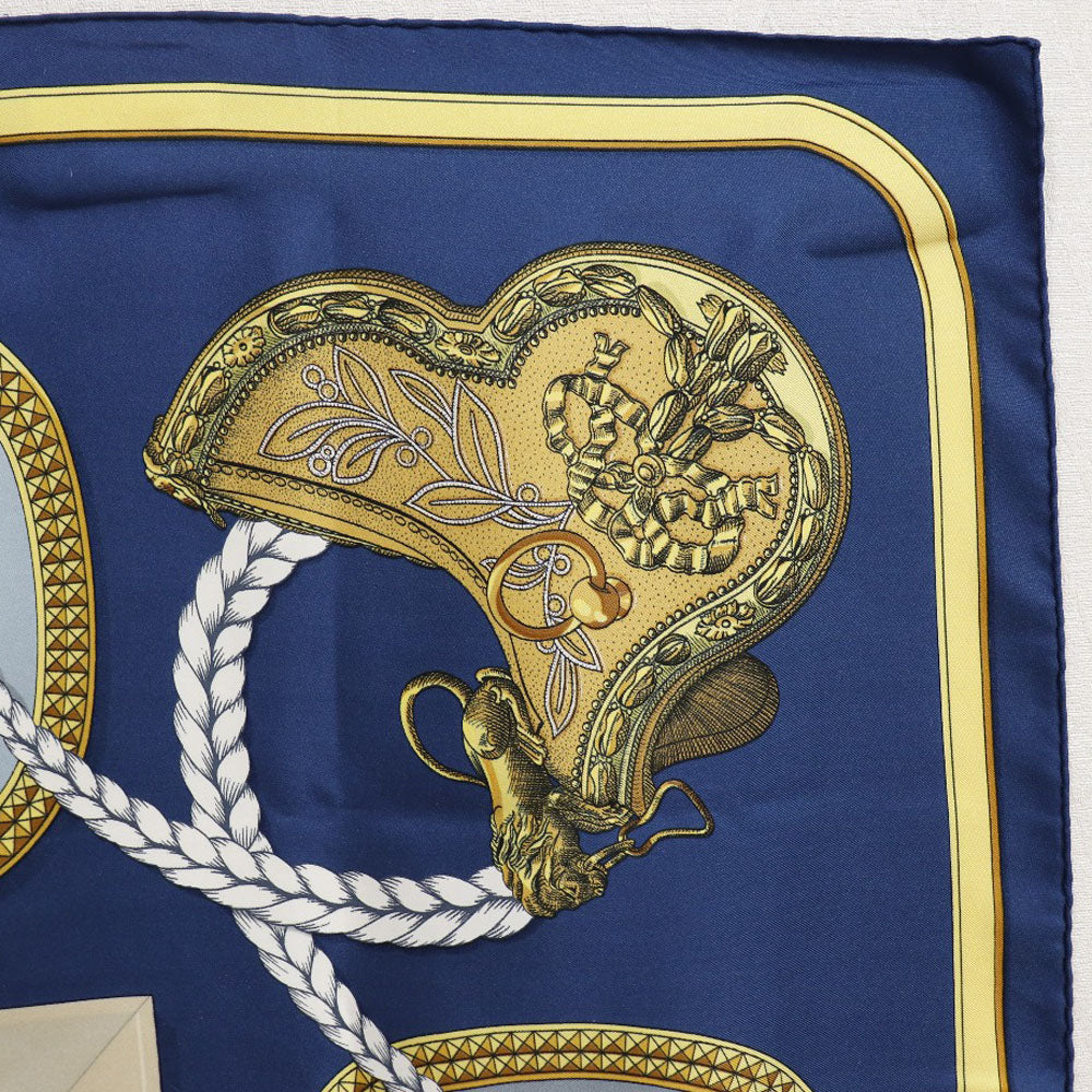 Hermes Silk Scarf Grand Apparat Blue