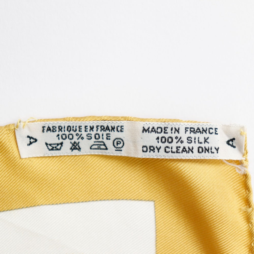 Hermes Silk Scarf Carre 90 Yellow