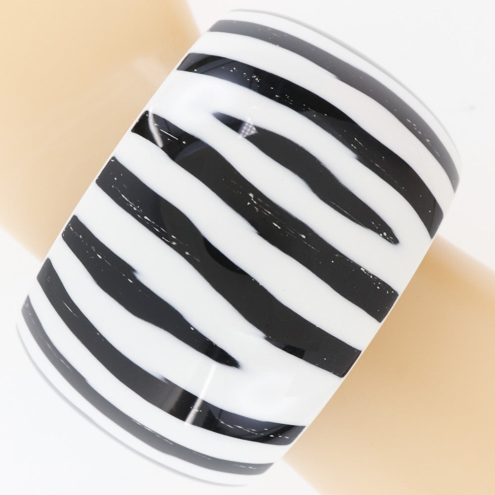 Hermes Lacquer Wood Bangle Black/White