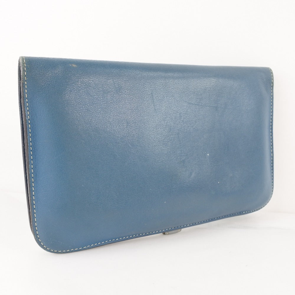 Hermes Dogon Long Wallet Blue