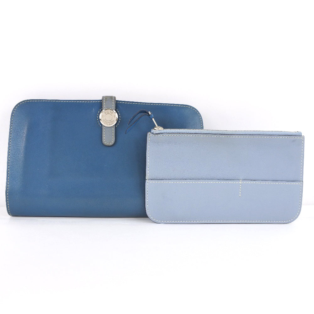 Hermes Dogon Long Wallet Blue