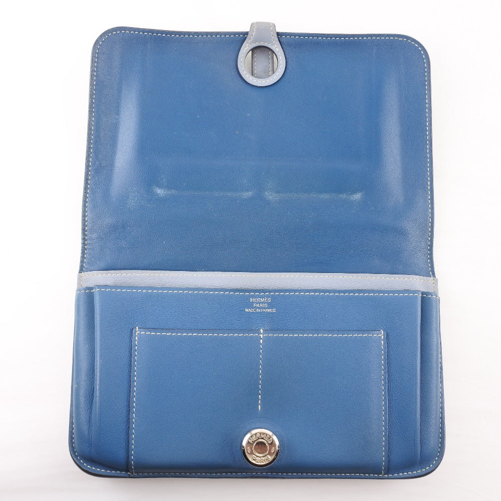 Hermes Dogon Long Wallet Blue