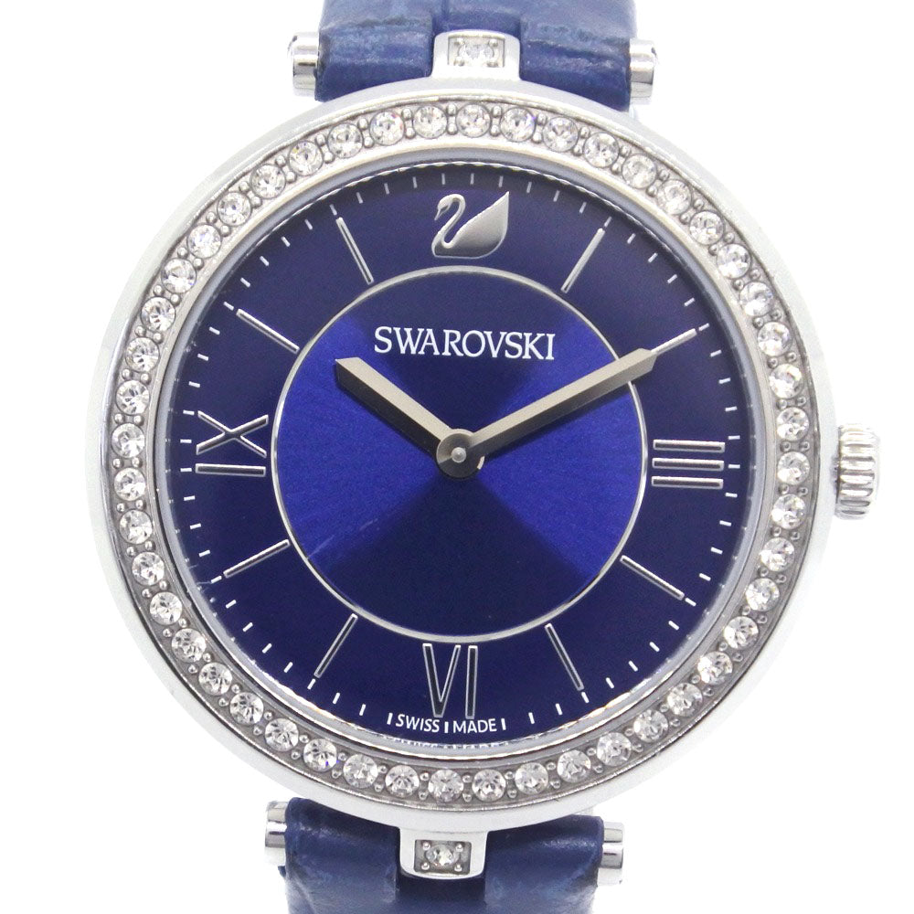 Swarovski Rhinestone Quartz Watch Stainless Steel/Leather