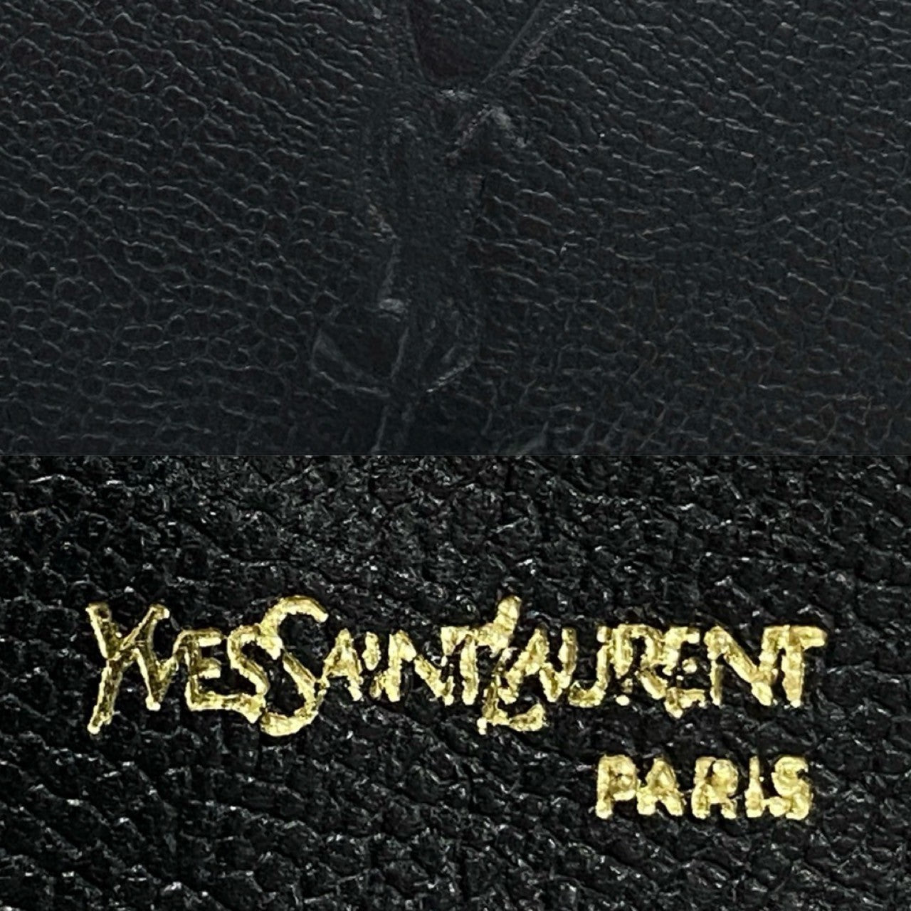 Yves Saint Laurent Leather Clasp Bifold Wallet Leather Short Wallet in Very Good Condition