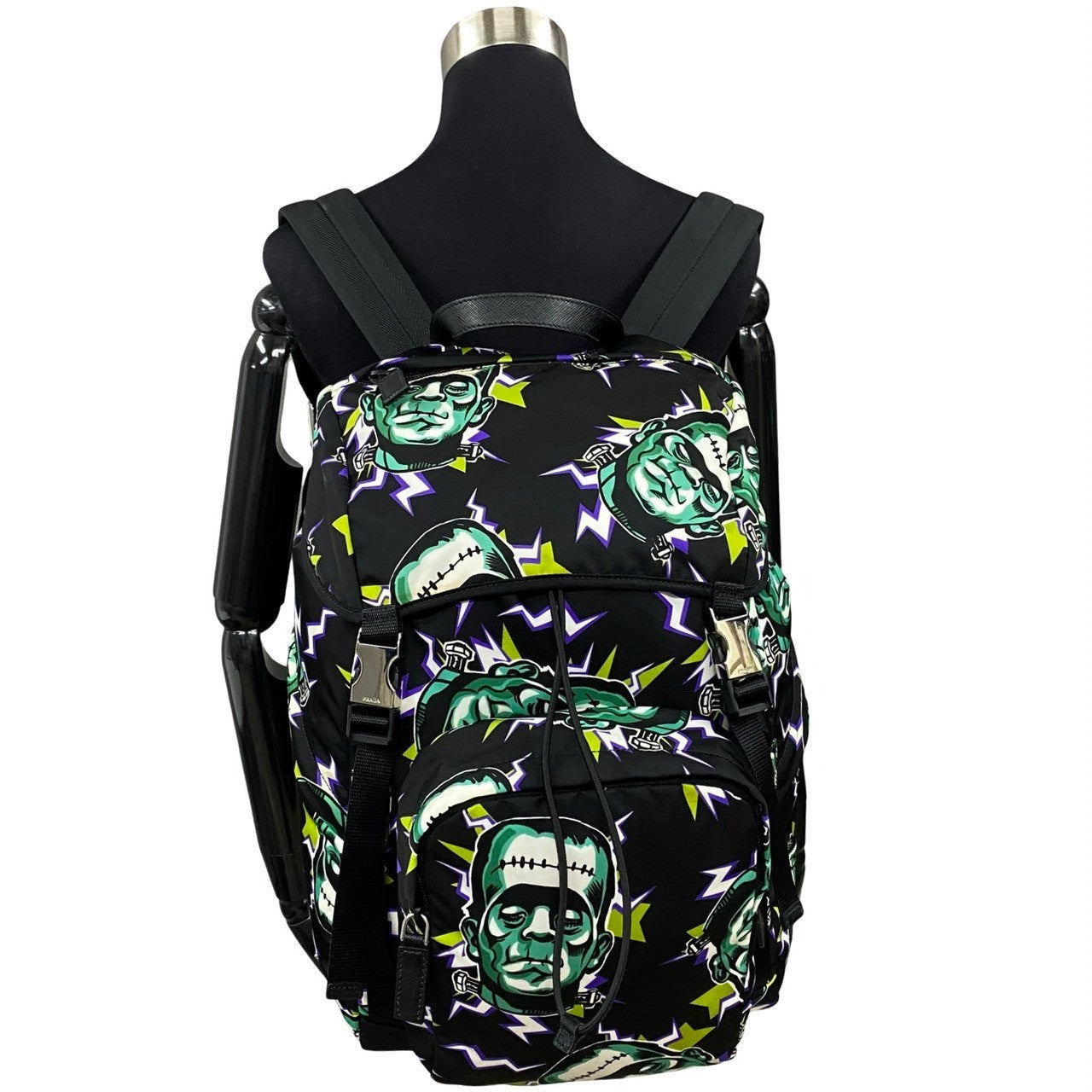 Prada Tessuto Stampato Frankenstein Backpack Canvas Backpack in Great Condition