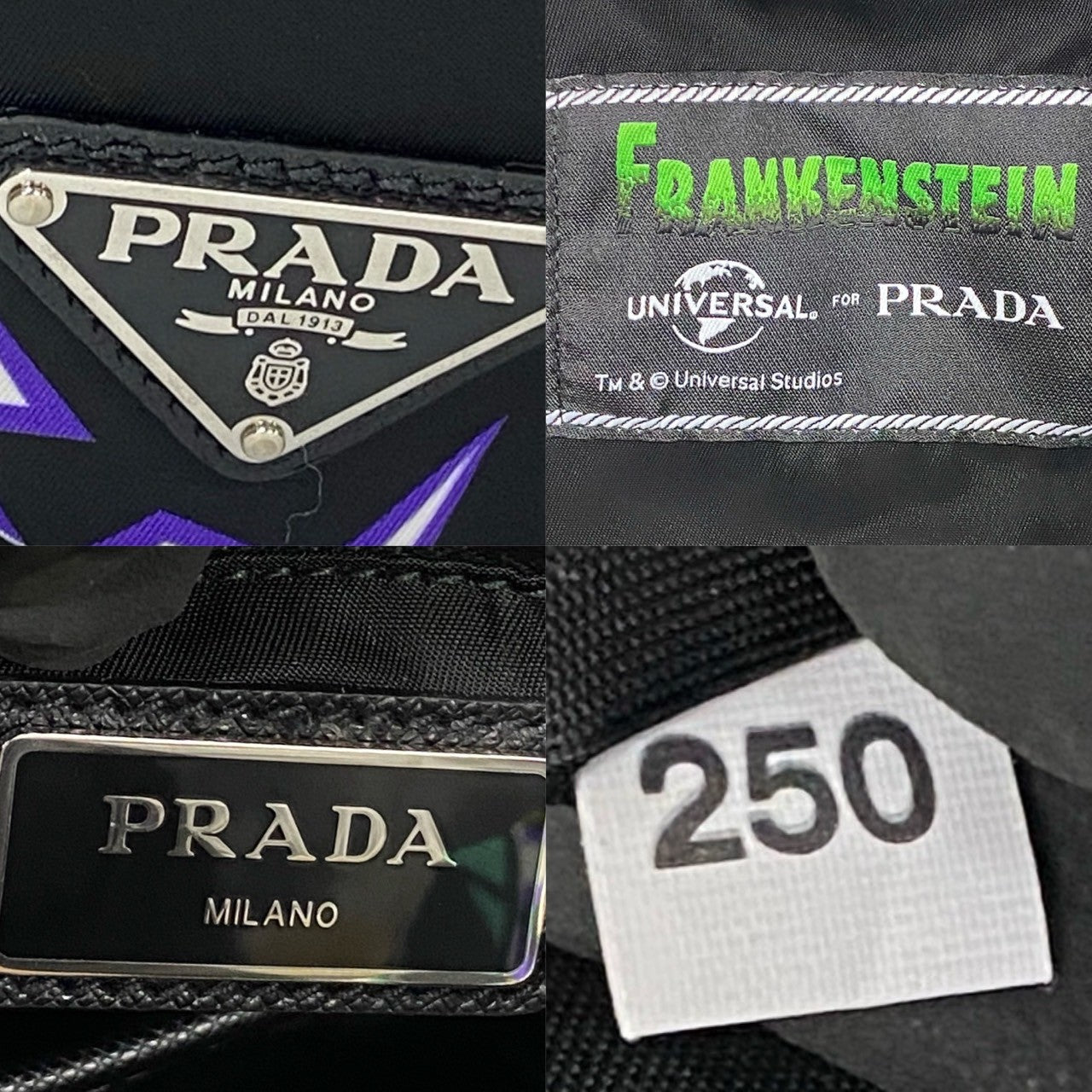 Prada Tessuto Stampato Frankenstein Backpack Canvas Backpack in Great Condition