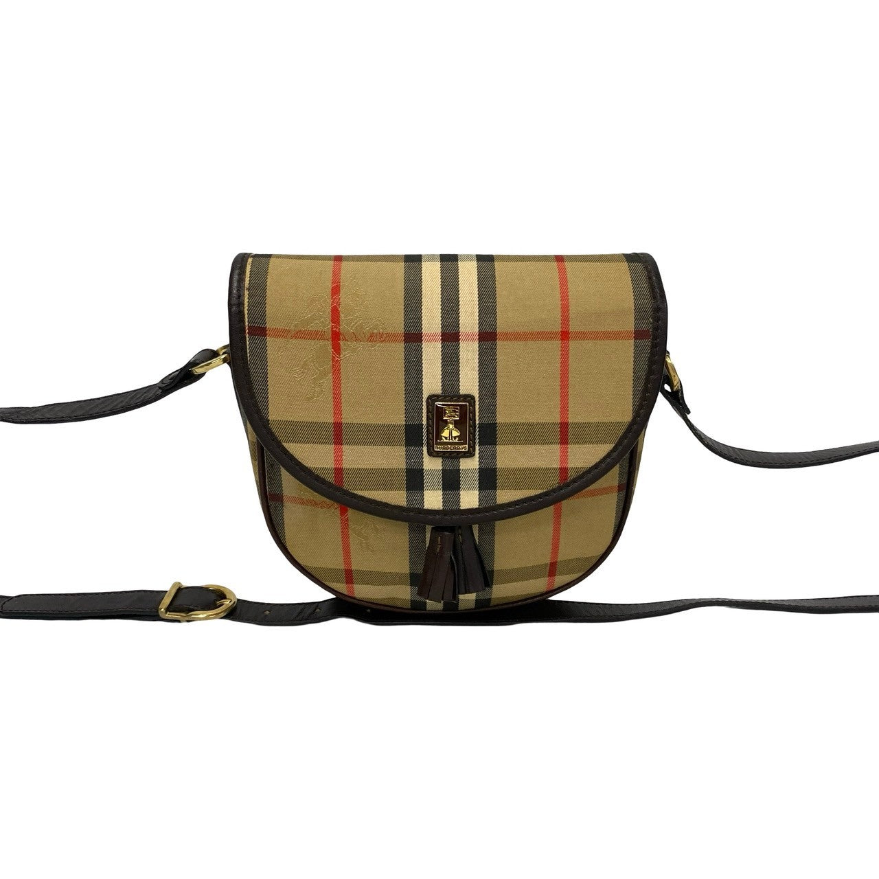 Burberry Haymarket Check Crossbody Bag  Canvas Crossbody Bag in Very Good Condition