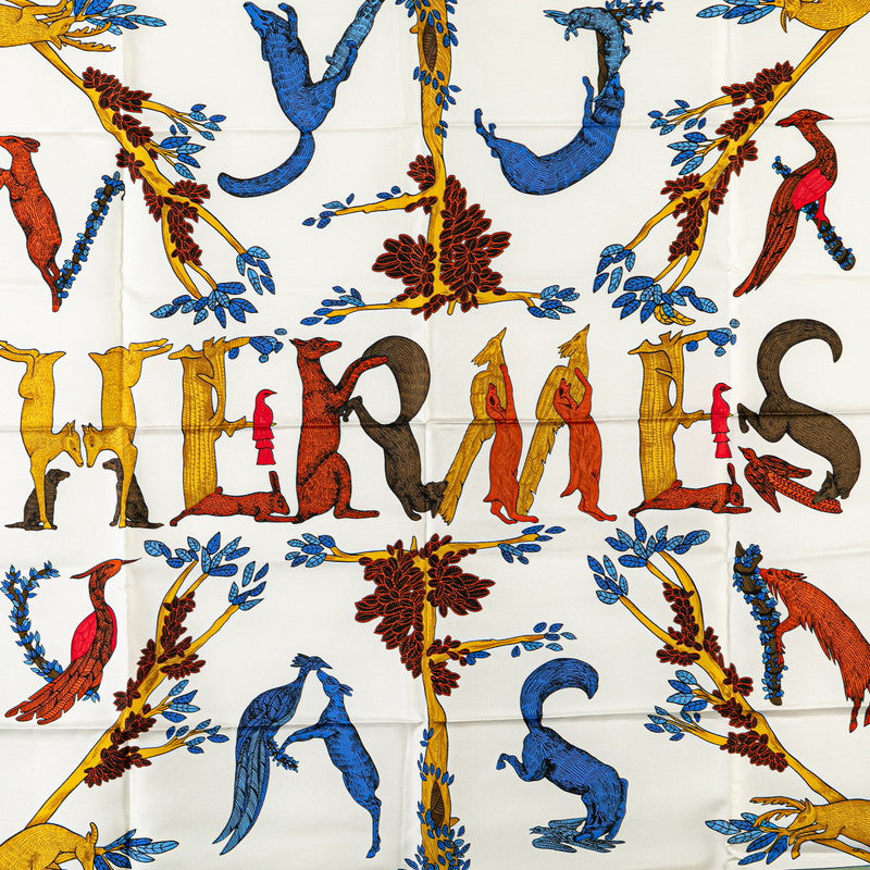 Hermes Silk Scarf Animal Alphabet