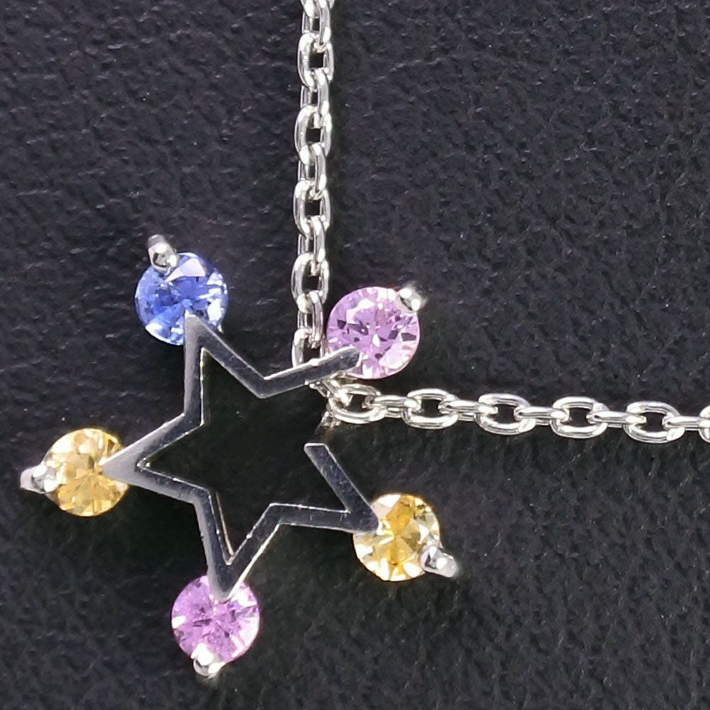 Star Jewelry Multi-Stone Necklace Pt950 Platinum