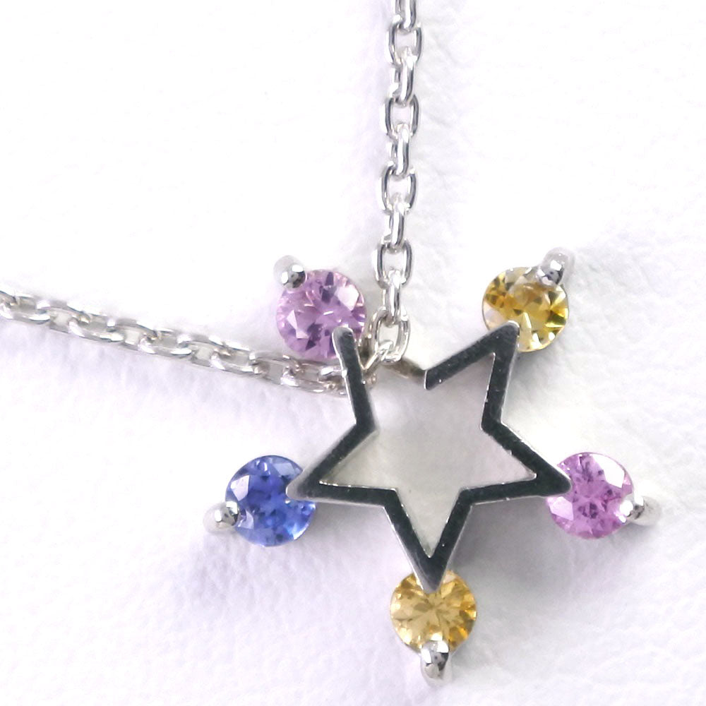 Star Jewelry Multi-Stone Necklace Pt950 Platinum