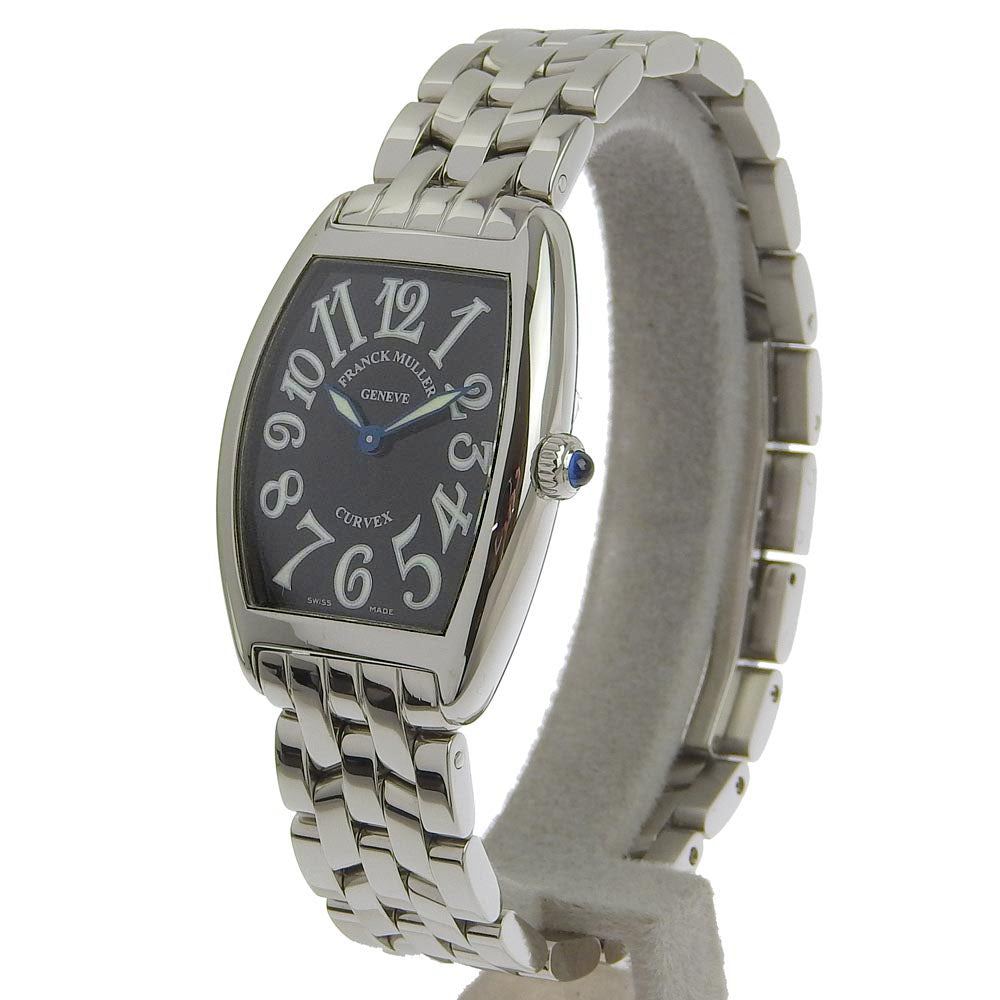 Franck Muller Women's Tonneau Curvex Watch 1752QZ - Stainless Steel, Swiss Quartz, Black Dial  1752QZ