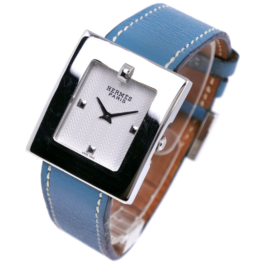 Hermes Belt watch Ladies' Stainless Steel & Leather Watch in Light Blue BE1.210 BE1.210