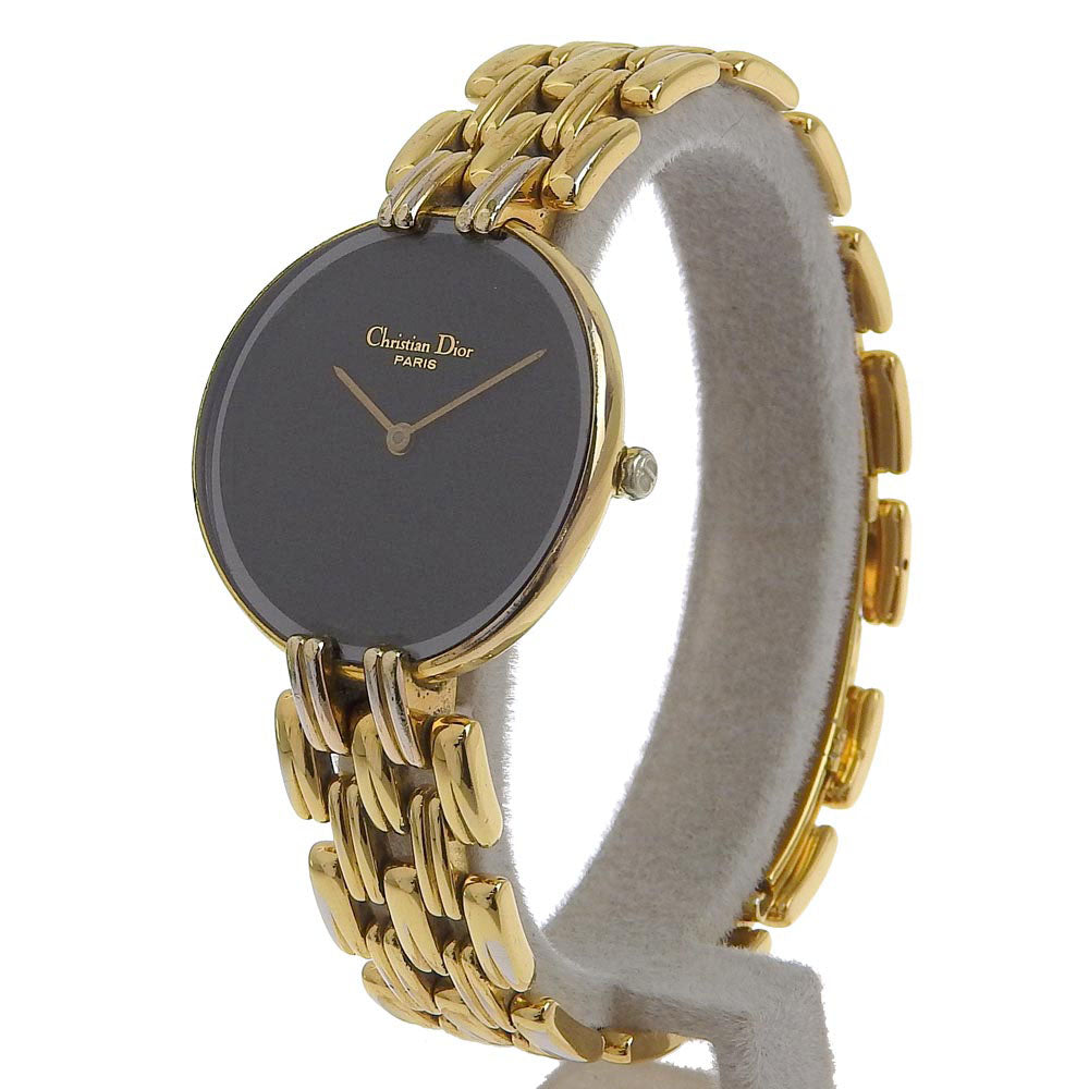Christian Dior Baghira Ladies' Gold Plated Watch with Black Dial 46.154.3 46.154.3