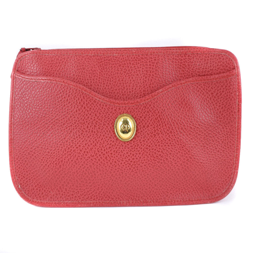 Dior Leather Clutch Bag Red