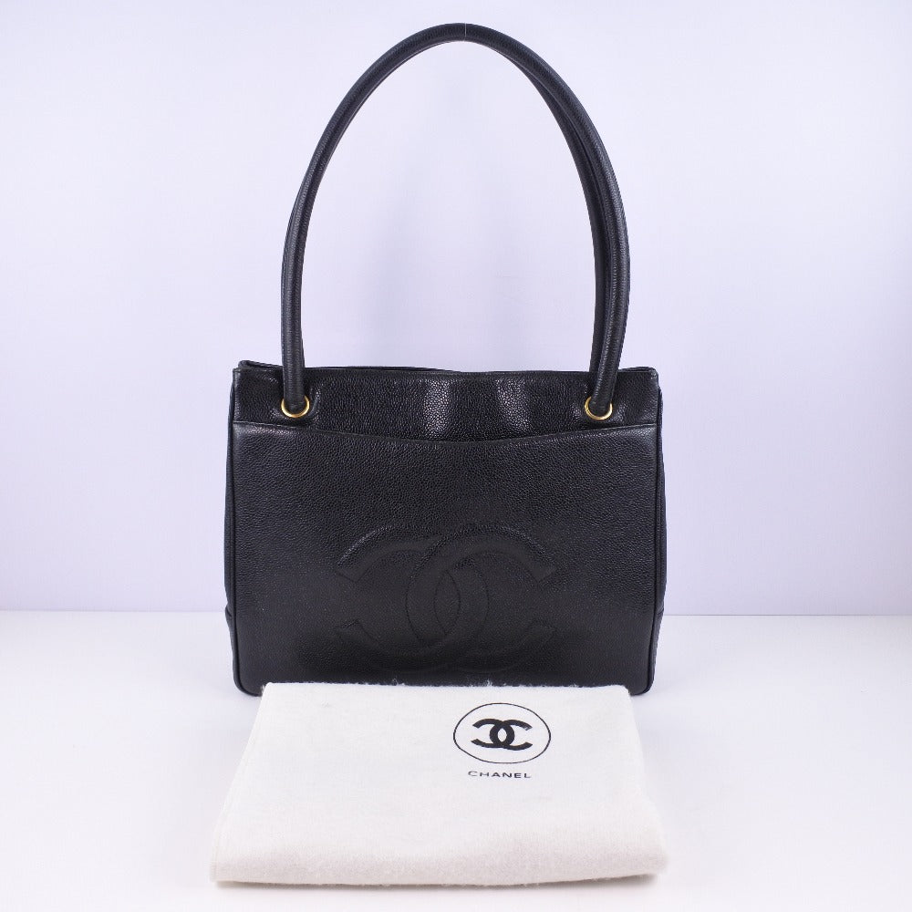 Chanel Caviar Skin Tote Bag Black