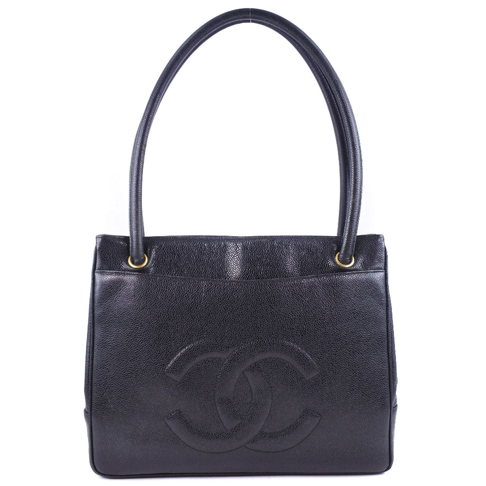 Chanel Caviar Skin Tote Bag Black