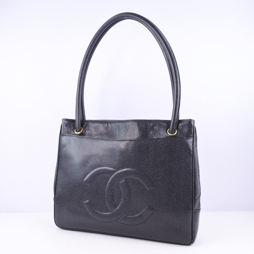 Chanel Caviar Skin Tote Bag Black