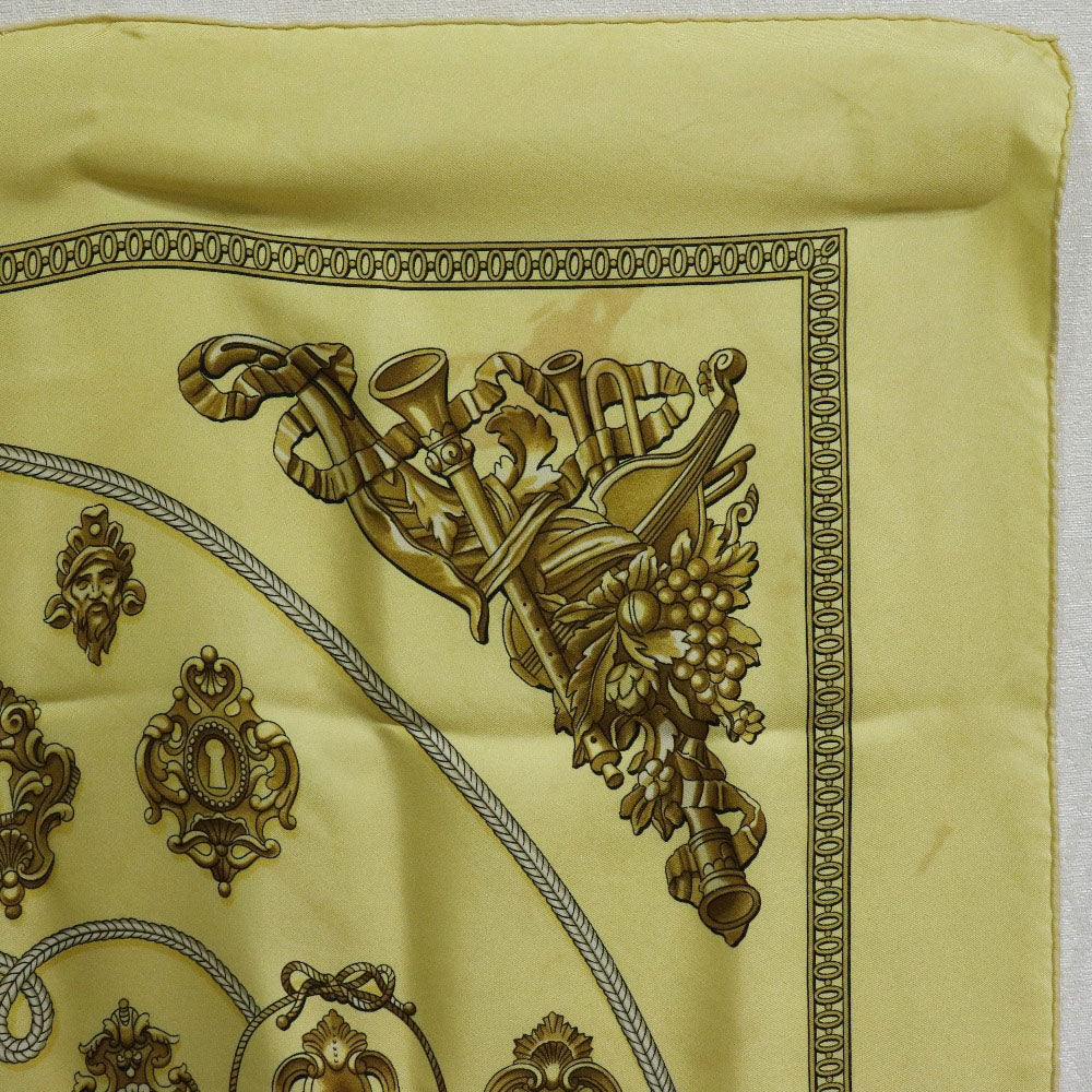 Hermes Silk Scarf Carre 90 Yellow