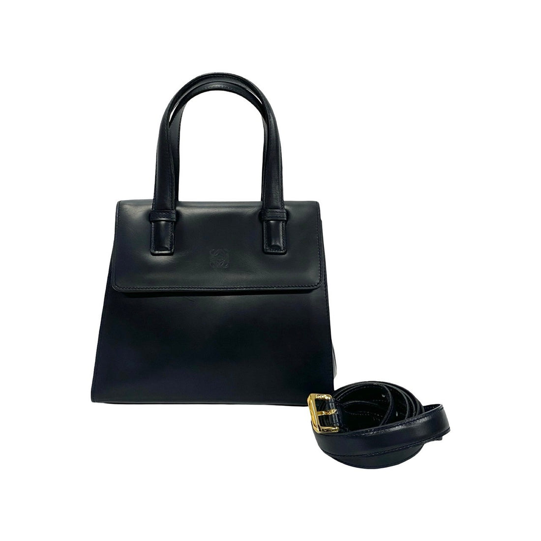 Loewe Anagram Handle Bag Leather Crossbody Bag