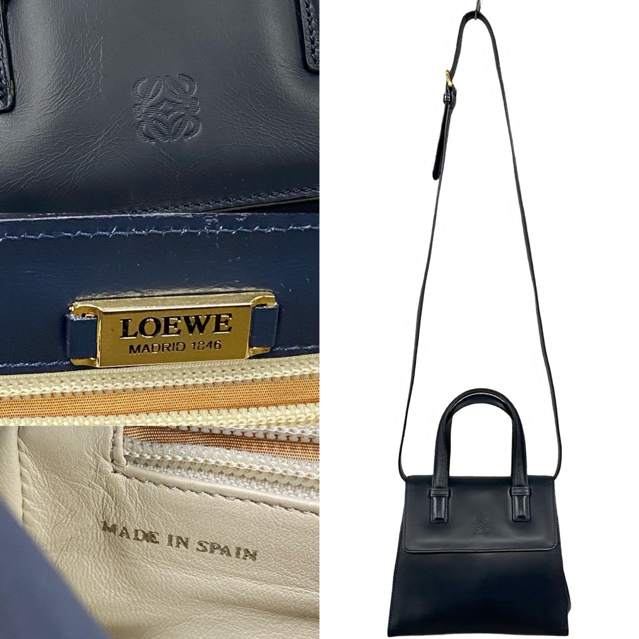 Loewe Anagram Handle Bag Leather Crossbody Bag in Very Good Condition