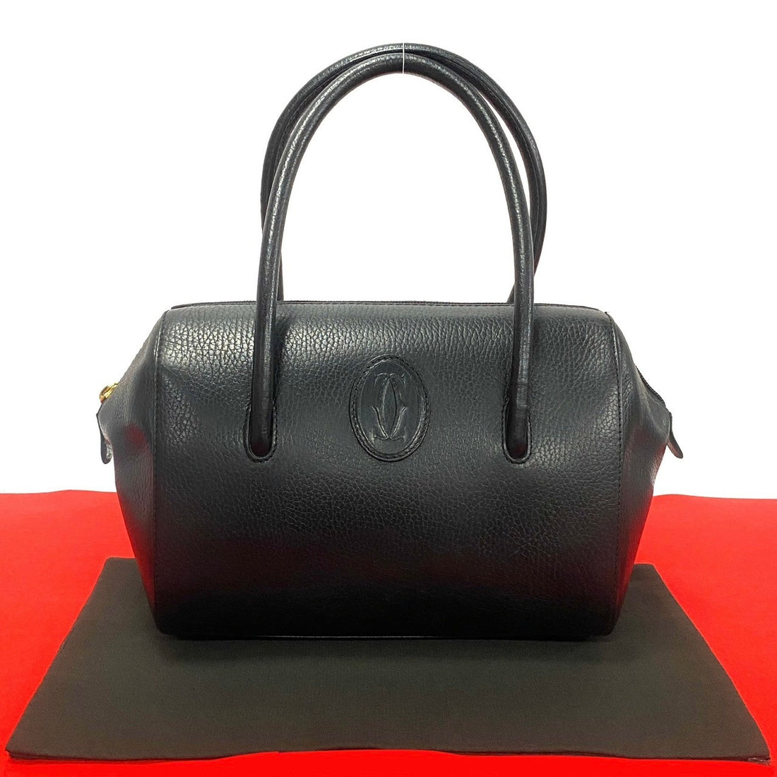 Cartier Must Line Mini Boston Bag  Leather Handbag in Very Good Condition