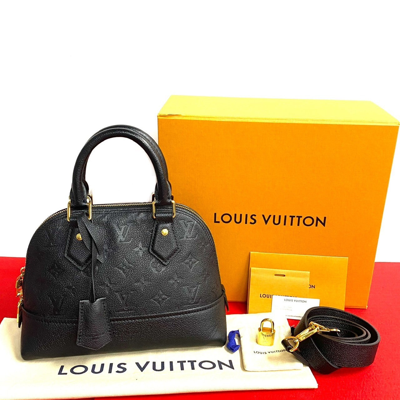 Louis Vuitton Neo Alma BB Leather Handbag Black