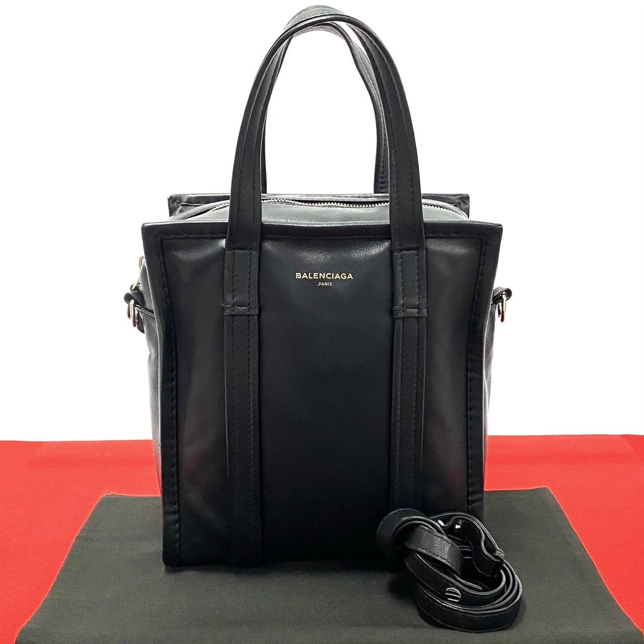 Balenciaga Bazaar Leather 2way Shoulder Bag