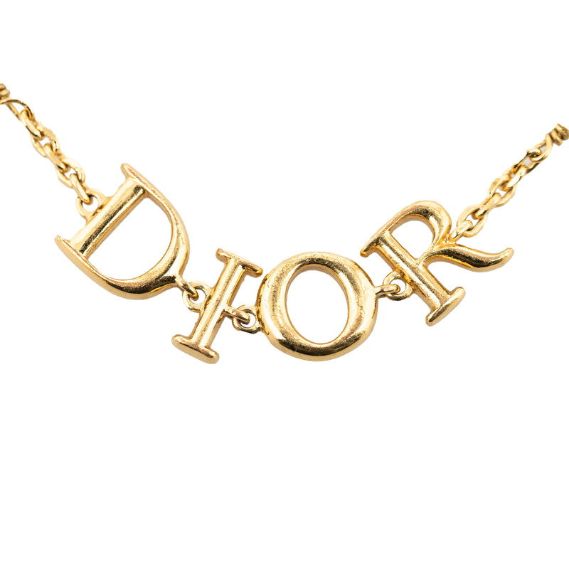 DIOR Gold Plated Logo and Fake Pearl Bracelet for Women