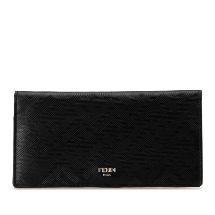 Fendi Shadow Leather Long Wallet 7M0355 in Very Good Condition