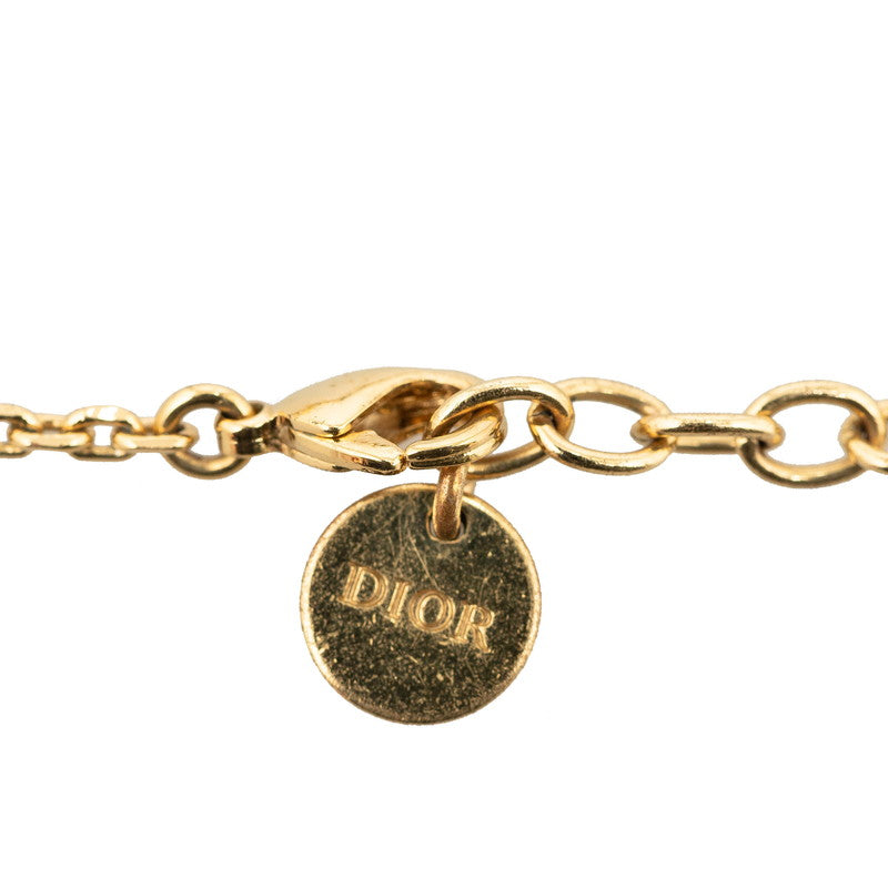 Dior Logo Faux Pearl Gold Plated Bracelet 19.5cm