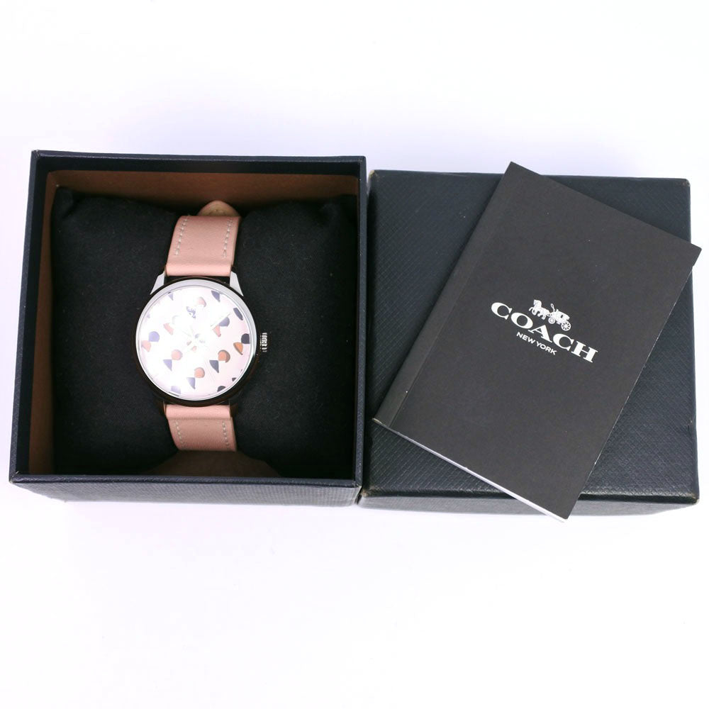 Coach Heart Stainless Steel Leather Quartz Watch