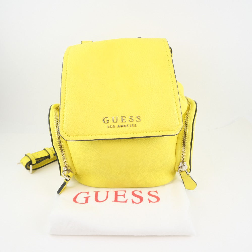 Guess Leather Yellow Unisex Backpack