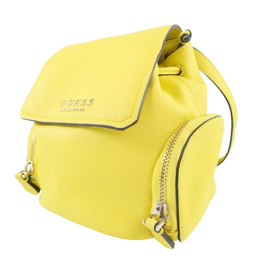 Guess Leather Yellow Unisex Backpack