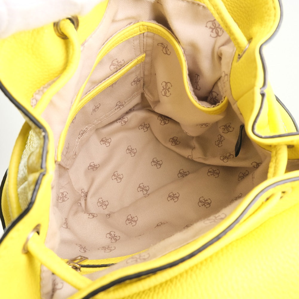 Guess Leather Yellow Unisex Backpack