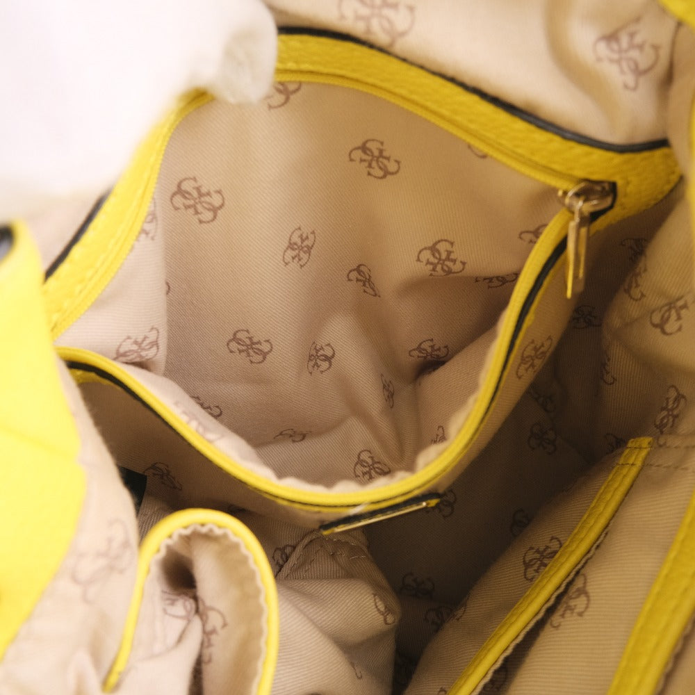 Guess Leather Yellow Unisex Backpack