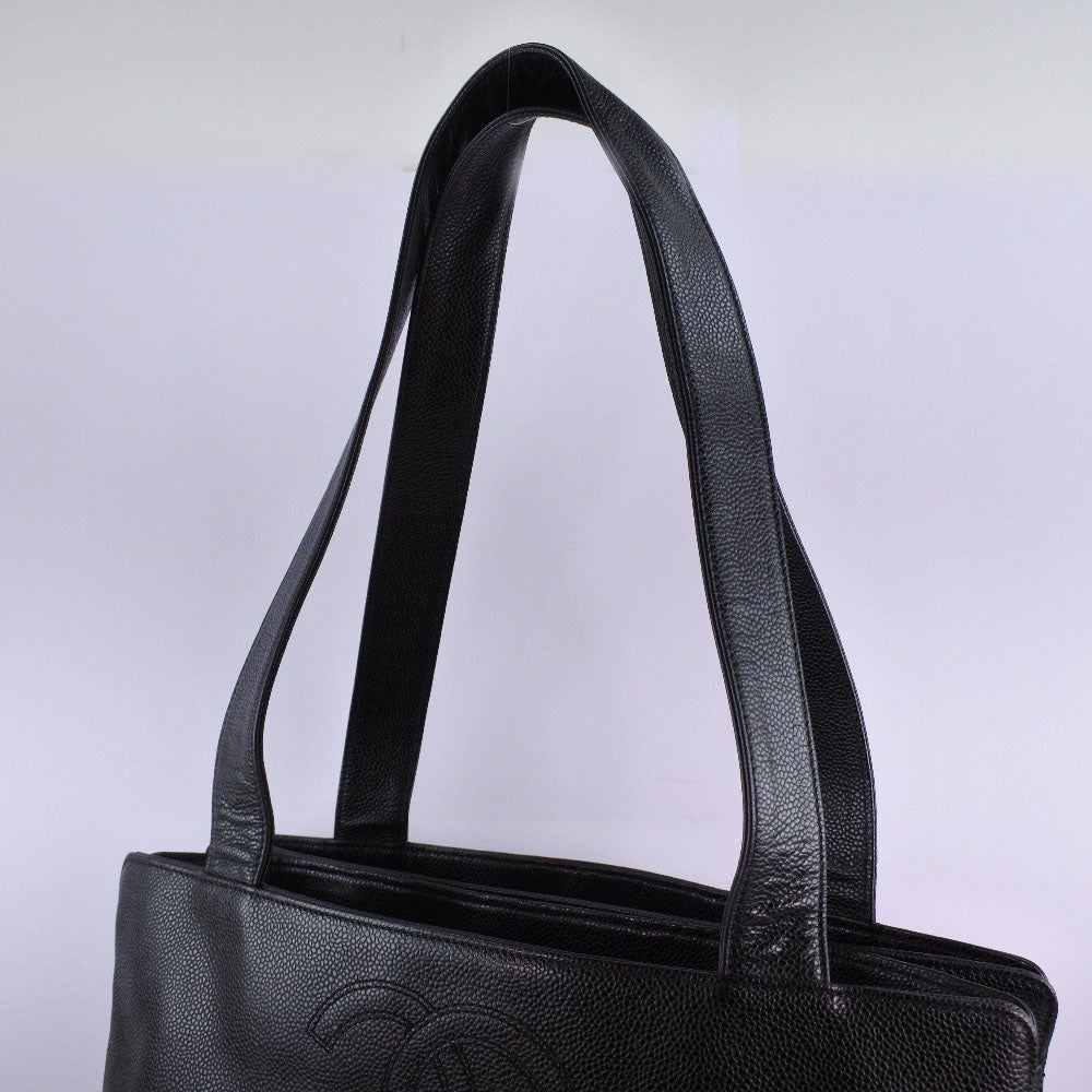 Chanel Black Caviar Skin Tote Shoulder Bag Leather Shoulder Bag 61868** in Very Good Condition