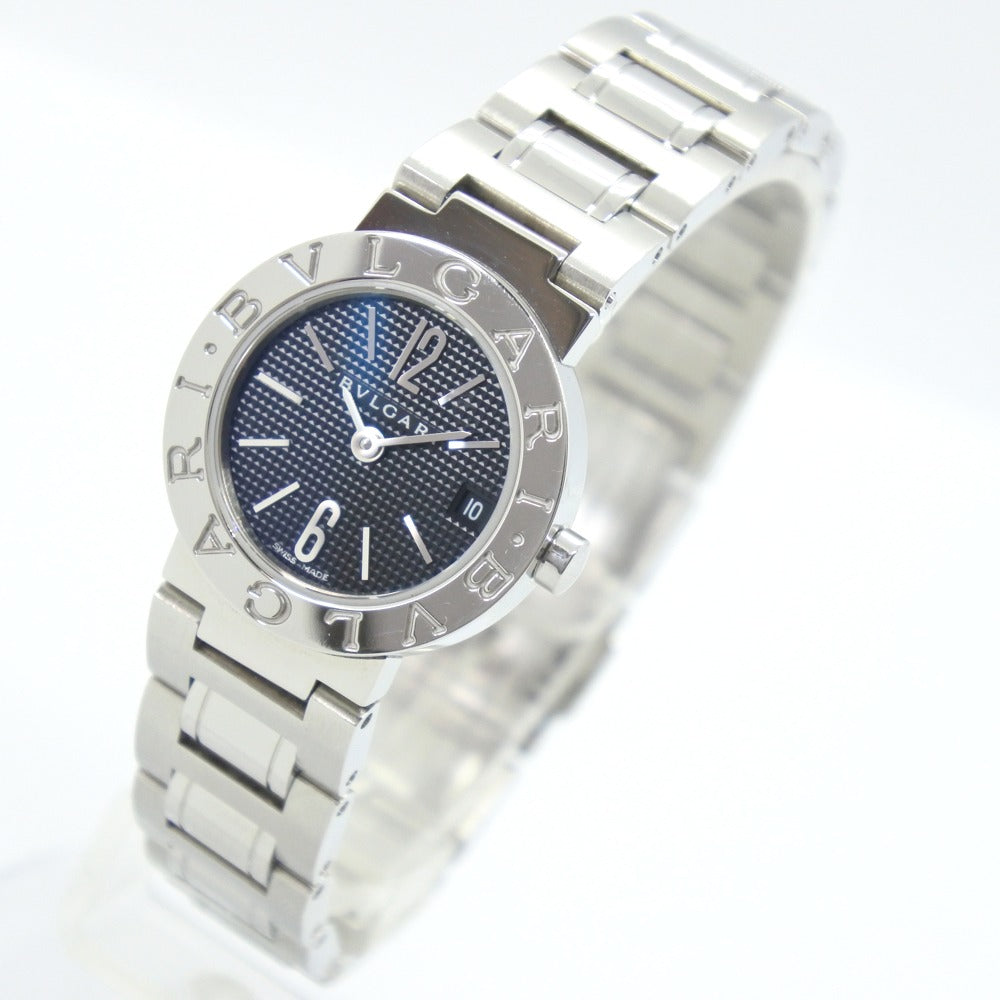 Bvlgari Ladies Stainless Steel Silver Quartz Watch BB23SS with Black Dial (Pre-loved, A-Rank Condition) BB23SS