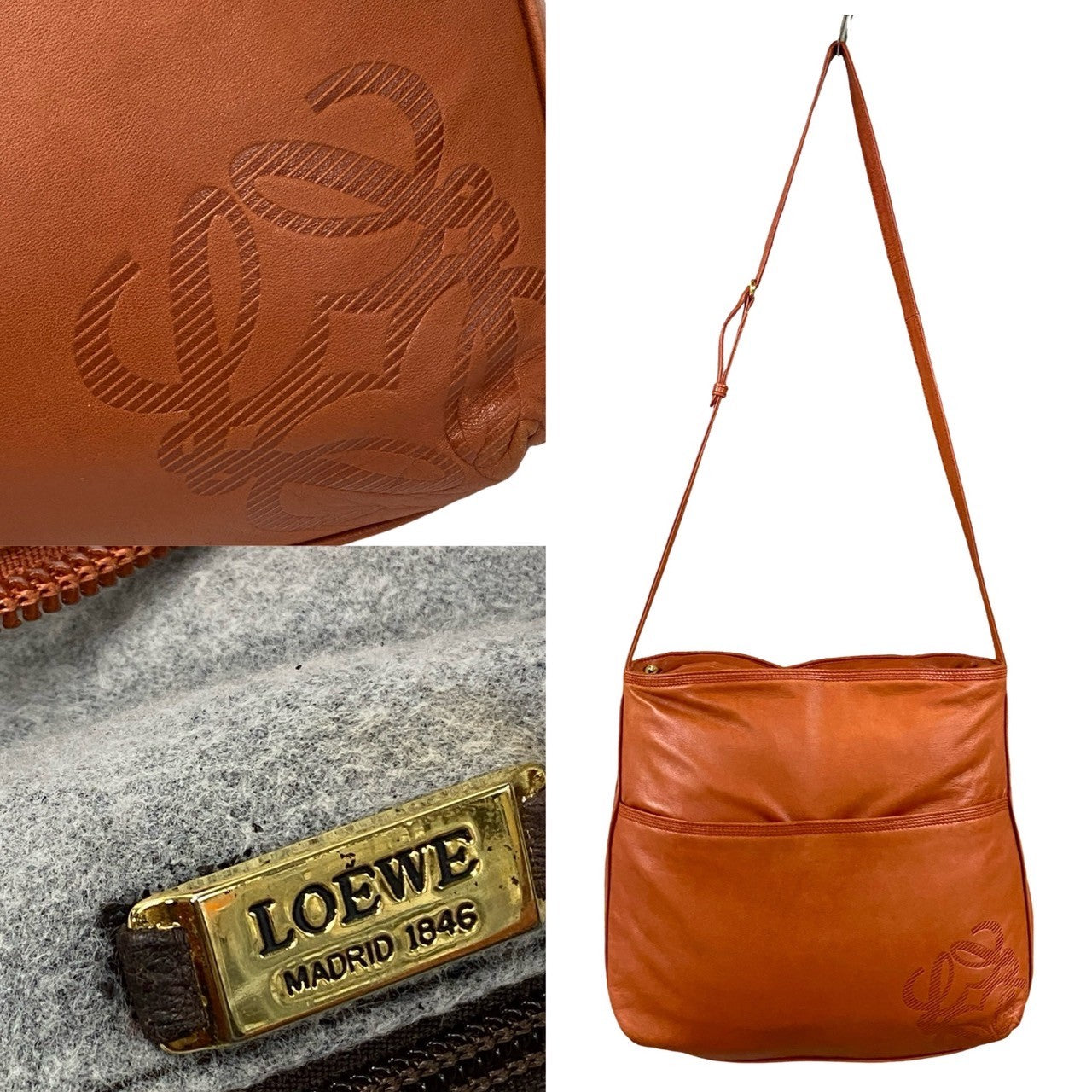 Loewe Anagram Nappa Leather Shoulder Bag